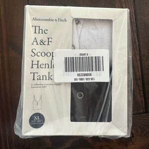 Abercrombie & Fitch White Henley Tank 2-Pack